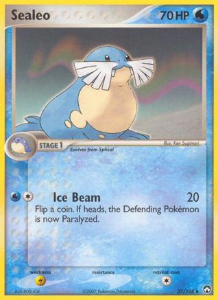 Sealeo 037/108 - Reverse Holofoil Power Keepers - Uncommon