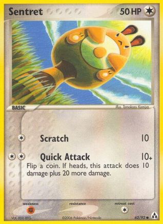 Sentret 062/92 - Reverse Holofoil Legend Maker - Common