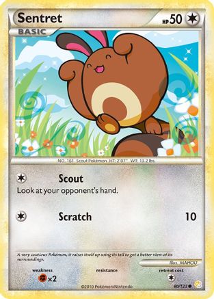 Sentret 080/123 HeartGold SoulSilver - Common