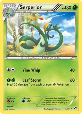 Serperior (5) 005 - Holofoil Black and White - Holo Rare