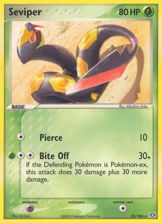 Seviper 020 - Reverse Holofoil Emerald - Rare