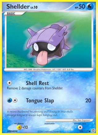 Shellder 105 - Reverse Holofoil Secret Wonders - Common