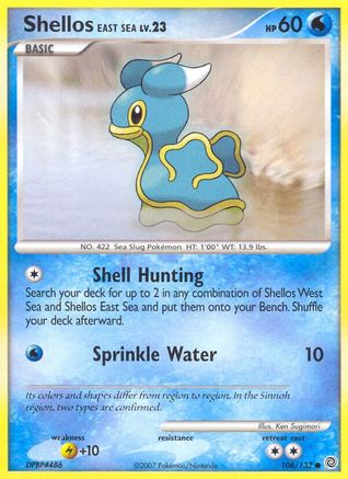 Shellos East Sea 106/132 - Reverse Holofoil Secret Wonders - Common