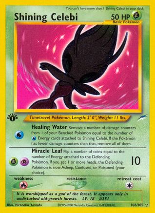 Shining Celebi 106 - Unlimited Holofoil Neo Destiny - Secret Rare