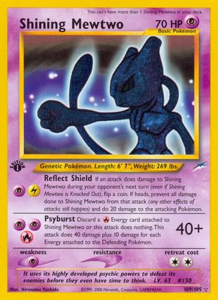 Shining Mewtwo 109 - Unlimited Holofoil Neo Destiny - Secret Rare