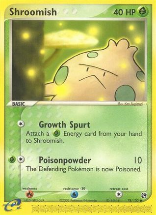 Shroomish 078/100 - Reverse Holofoil Sandstorm - Common