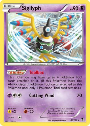 Sigilyph 041/101 - Reverse Holofoil Plasma Blast - Holo Rare