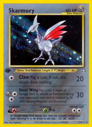 Skarmory 013/111 - Unlimited Holofoil Neo Genesis - Holo Rare