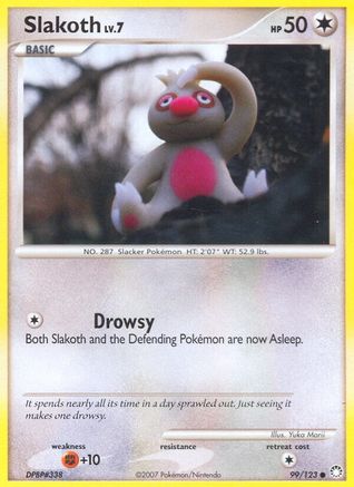 Slakoth 099/123 - Reverse Holofoil Mysterious Treasures - Common