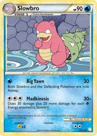 Slowbro 052/123 - Reverse Holofoil HeartGold SoulSilver - Uncommon