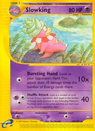 Slowking 034 - Reverse Holofoil Aquapolis - Rare