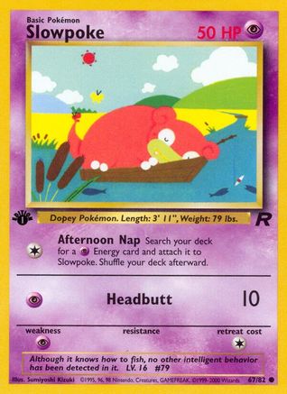 Slowpoke 067/82 - 1st Edition Team Rocket - Common