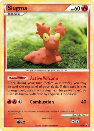 Slugma 067/90 - Reverse Holofoil Undaunted - Common