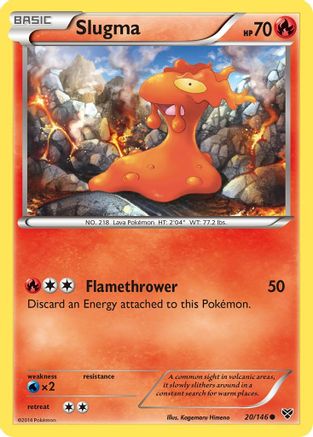 Slugma 020 - Reverse Holofoil XY Base Set - Common