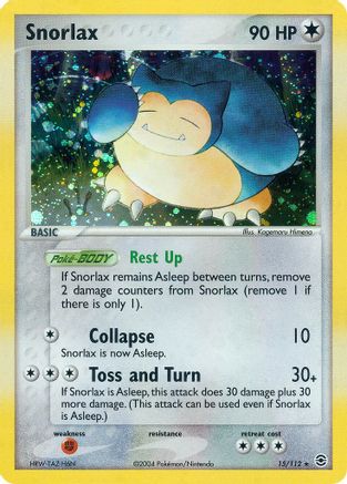 Snorlax 015 FireRed & LeafGreen - Holo Rare