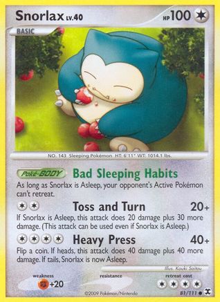 Snorlax (81) 081/111 Rising Rivals - Common