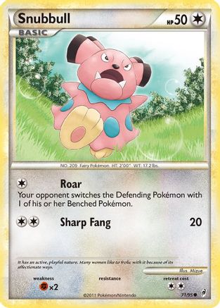 Snubbull 071 - Reverse Holofoil Call of Legends - Common
