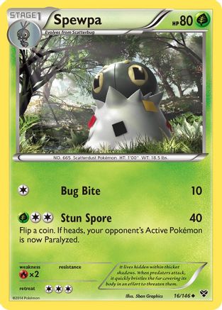 Spewpa 016 XY Base Set - Uncommon