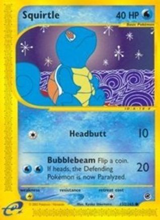 Squirtle (132) 132/165 - Reverse Holofoil Expedition - Common