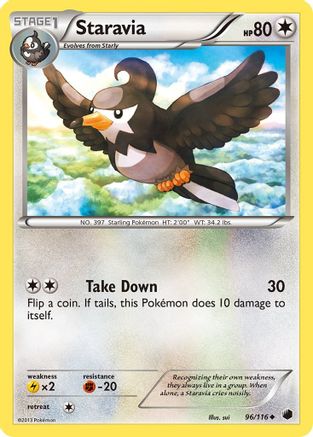 Staravia 096 - Reverse Holofoil Plasma Freeze - Uncommon