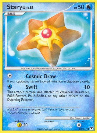 Staryu 083/111 - Reverse Holofoil Rising Rivals - Common