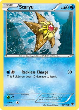 Staryu 033 - Reverse Holofoil XY Base Set - Common