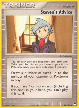 Steven's Advice 083/108 - Reverse Holofoil Power Keepers - Uncommon