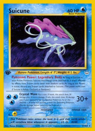 Suicune (27) 027/64 - 1st Edition Neo Revelation - Rare
