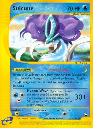Suicune 037 - Reverse Holofoil Aquapolis - Rare