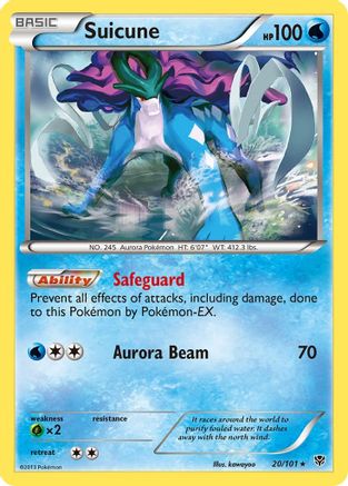 Suicune 020/101 Plasma Blast - Rare