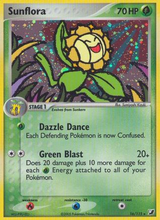 Sunflora 016 - Reverse Holofoil Unseen Forces - Holo Rare
