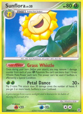 Sunflora 038 - Reverse Holofoil Secret Wonders - Rare