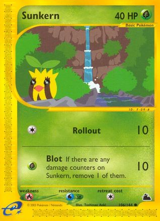 Sunkern 106 - Reverse Holofoil Skyridge - Common
