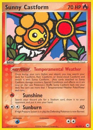 Sunny Castform 026 - Reverse Holofoil Hidden Legends - Rare