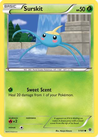 Surskit 001 - Reverse Holofoil Plasma Blast - Common