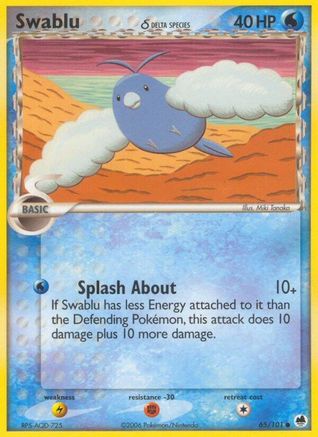 Swablu (Delta Species) 065/101 Dragon Frontiers - Common