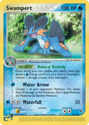 Swampert 023/109 - Reverse Holofoil Ruby and Sapphire - Rare