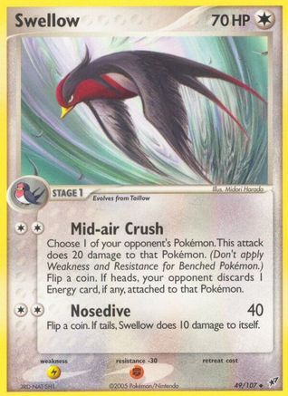 Swellow 049 - Reverse Holofoil Deoxys - Uncommon