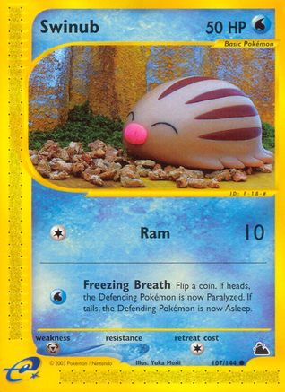 Swinub (107) 107 - Reverse Holofoil Skyridge - Common