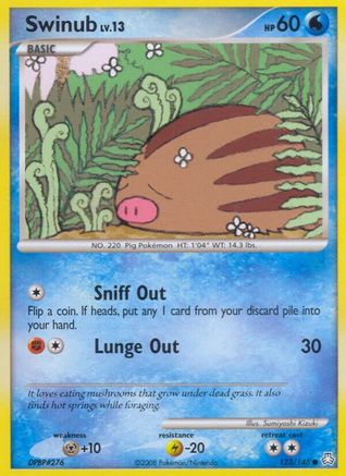 Swinub 123 - Reverse Holofoil Legends Awakened - Common