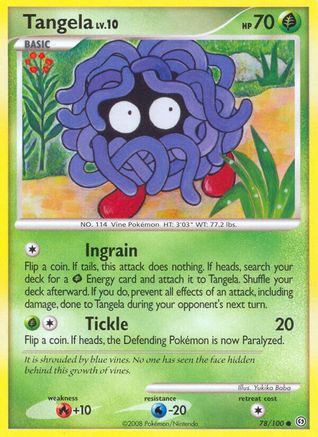Tangela 078 - Reverse Holofoil Stormfront - Common