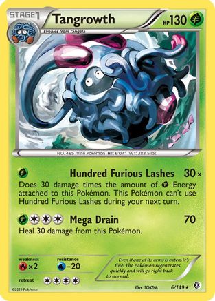 Tangrowth 006 - Reverse Holofoil Boundaries Crossed - Holo Rare
