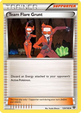 Team Flare Grunt 129/146 - Reverse Holofoil XY Base Set - Uncommon