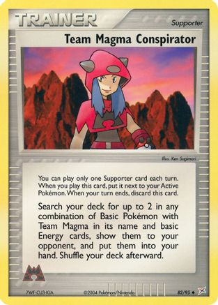 Team Magma Conspirator 082/95 - Reverse Holofoil Team Magma vs Team Aqua - Uncommon