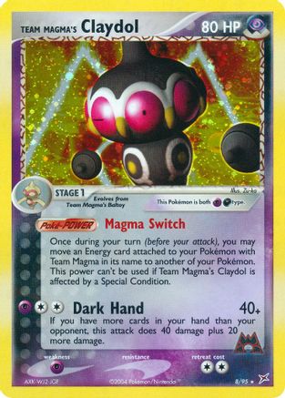 Team Magma's Claydol 008/95 - Holofoil Team Magma vs Team Aqua - Holo Rare