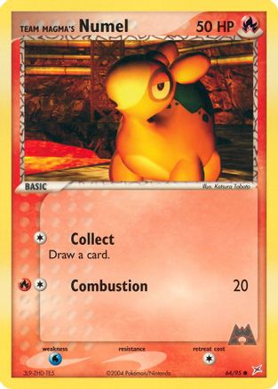 Team Magma's Numel 064 - Reverse Holofoil Team Magma vs Team Aqua - Common