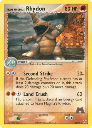 Team Magma's Rhydon 022/95 Team Magma vs Team Aqua - Rare