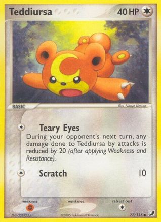 Teddiursa 077/115 - Reverse Holofoil Unseen Forces - Common