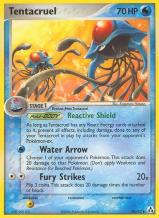 Tentacruel 045 - Reverse Holofoil Legend Maker - Uncommon
