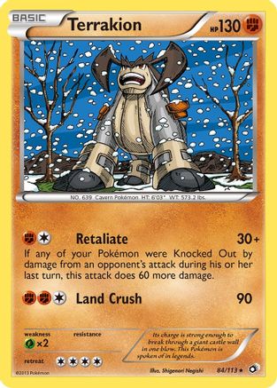 Terrakion 084 - Reverse Holofoil Legendary Treasures - Holo Rare